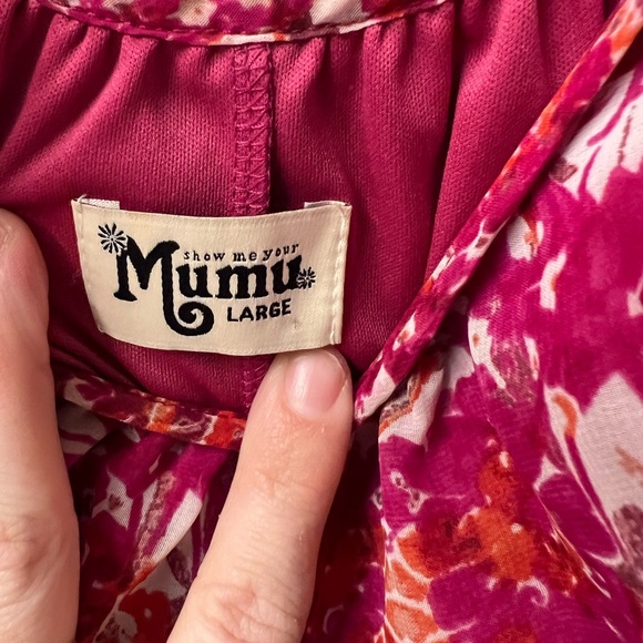 Show Me Your MuMu Pink and White Patterned Maxi Dress - Picture 2 of 3